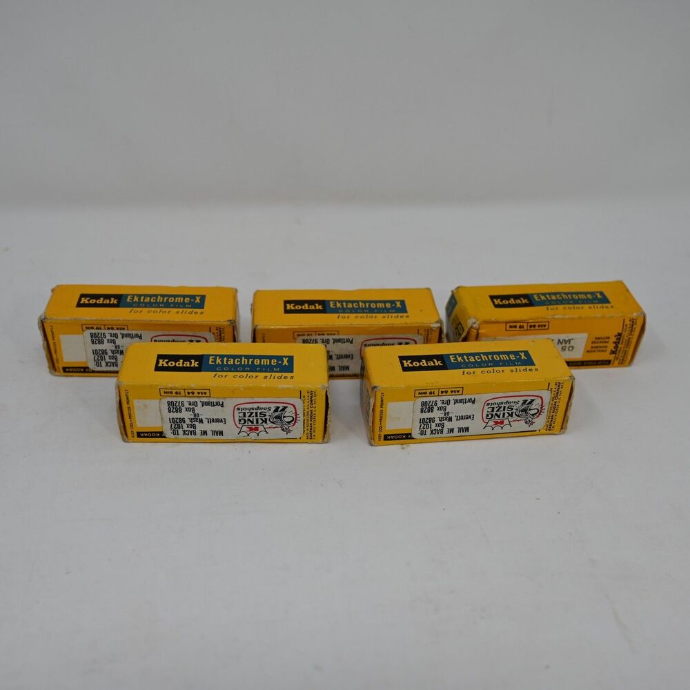 Lot of 5 Kodak Ektachrome-X 35mm Color Slide Film ASA 64 Exp 1969